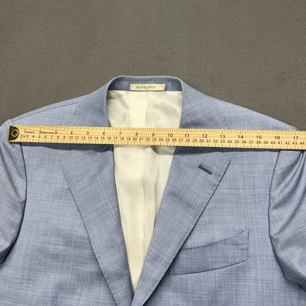 SUITSUPPLY Lazio Single Breasted Slim‎ Fit Sport Coat Angelico Wool Mens US 38R